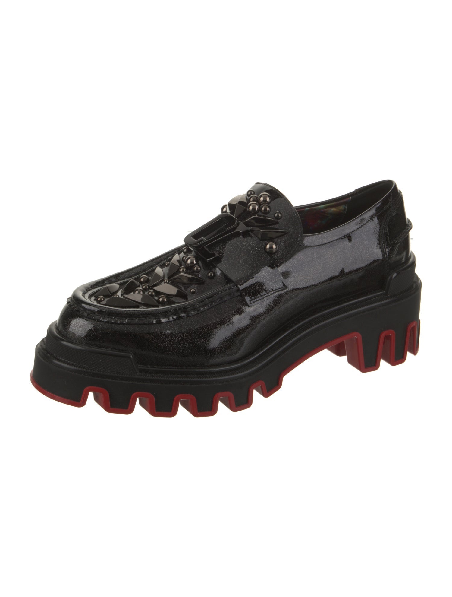 Christian Louboutin x MARVEL Patent Leather Studded Accents Oxfords