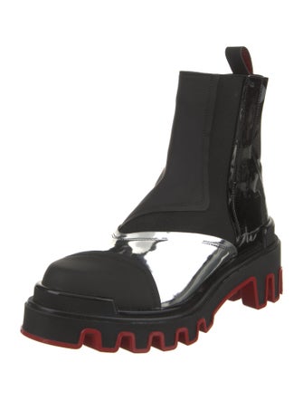 Christian Louboutin x MARVEL Rubber Leather Trim Embellishment Rain Boots