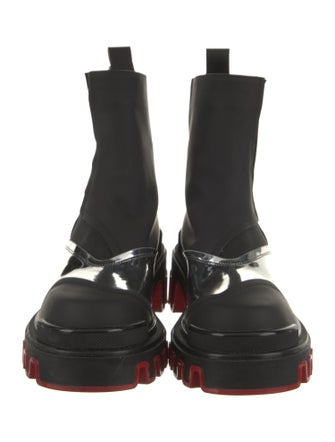 Christian Louboutin x MARVEL Rubber Leather Trim Embellishment Rain Boots