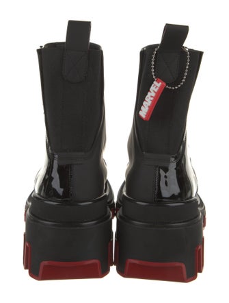 Christian Louboutin x MARVEL Rubber Leather Trim Embellishment Rain Boots
