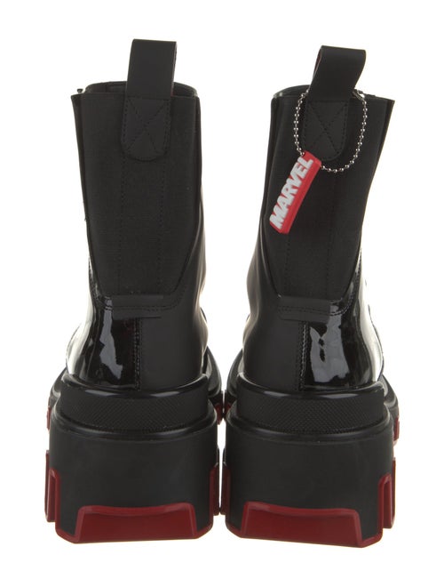 Christian Louboutin x MARVEL Rubber Leather Trim Embellishment Rain Boots