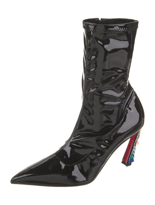 Christian Louboutin x MARVEL Patent Leather Crystal Embellishments Sock Boots