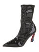 Christian Louboutin x MARVEL Patent Leather Crystal Embellishments Sock Boots