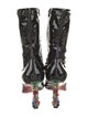 Christian Louboutin x MARVEL Patent Leather Crystal Embellishments Sock Boots
