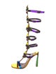 Christian Louboutin x MARVEL Patent Leather Printed Gladiator Sandals