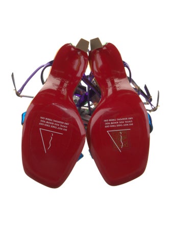 Christian Louboutin x MARVEL Patent Leather Printed Gladiator Sandals