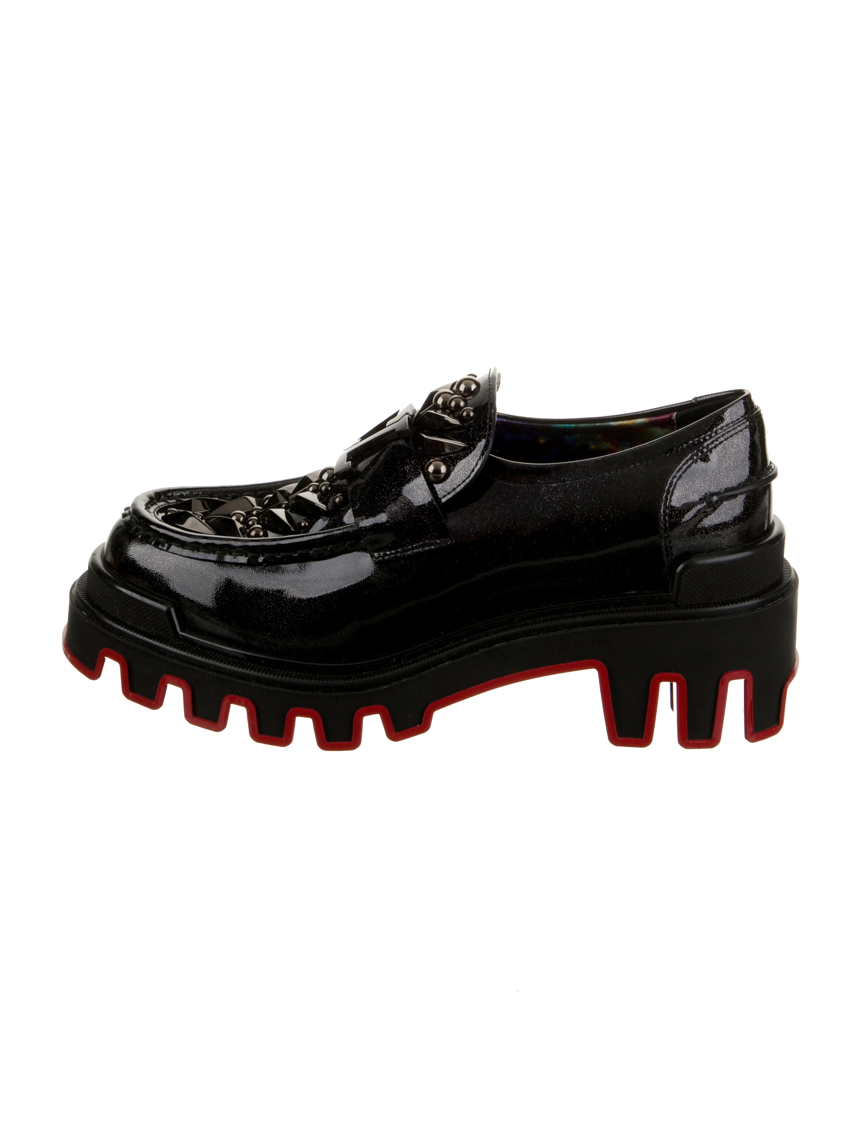 Christian Louboutin x MARVEL Patent Leather Studded Accents Oxfords