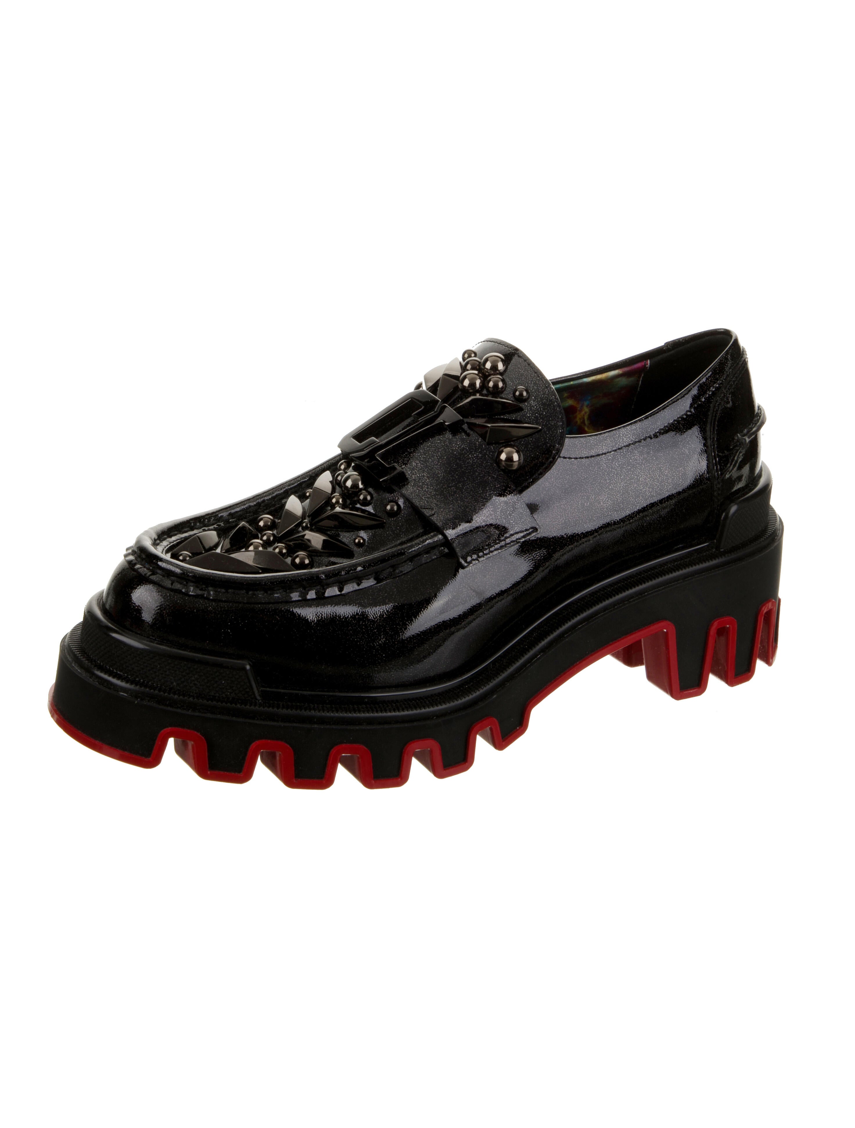 Christian Louboutin x MARVEL Patent Leather Studded Accents Oxfords