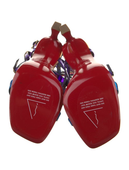 Christian Louboutin x MARVEL Patent Leather Printed Gladiator Sandals