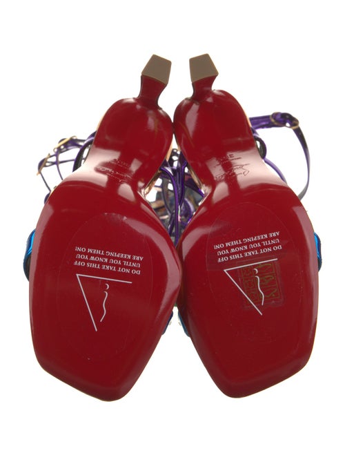 Christian Louboutin x MARVEL Patent Leather Printed Gladiator Sandals