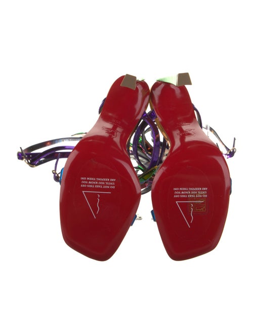 Christian Louboutin x MARVEL Patent Leather Printed Gladiator Sandals