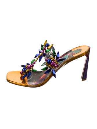 Christian Louboutin x MARVEL PVC Floral Print Slides