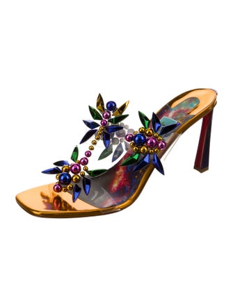 Christian Louboutin x MARVEL PVC Floral Print Slides