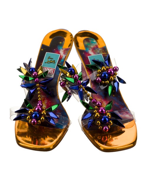 Christian Louboutin x MARVEL PVC Floral Print Slides