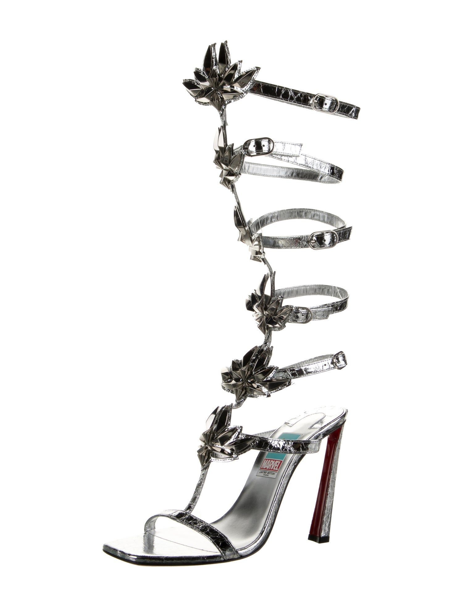 Christian Louboutin x MARVEL Patent Leather Animal Print Gladiator Sandals