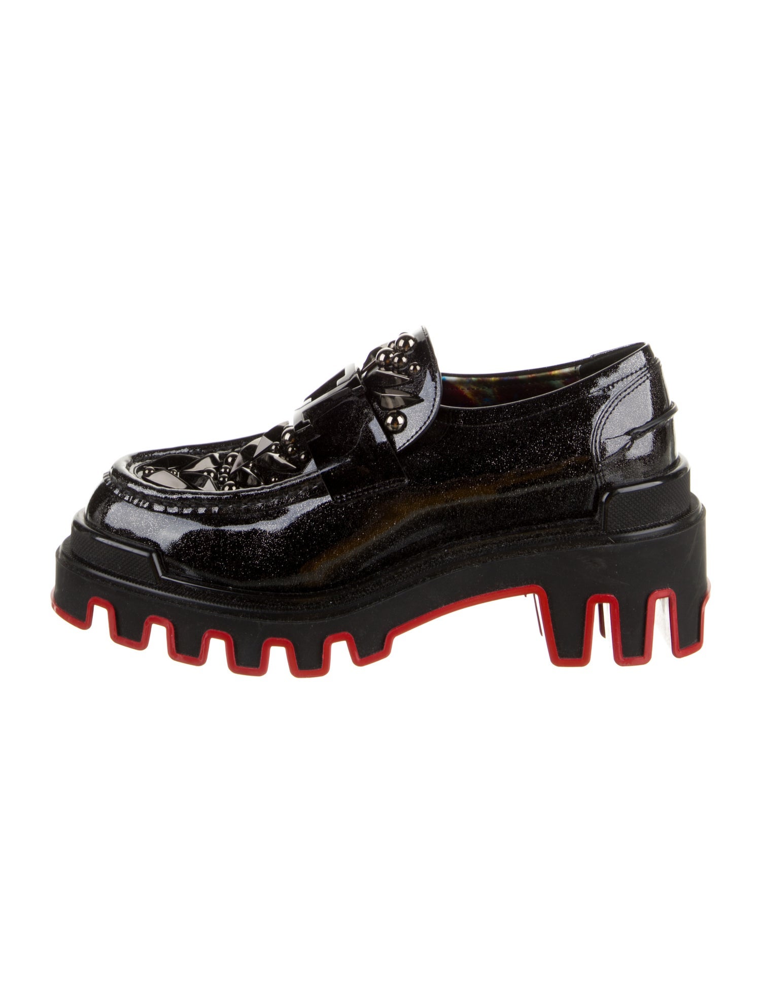 Christian Louboutin x MARVEL Patent Leather Studded Accents Mules