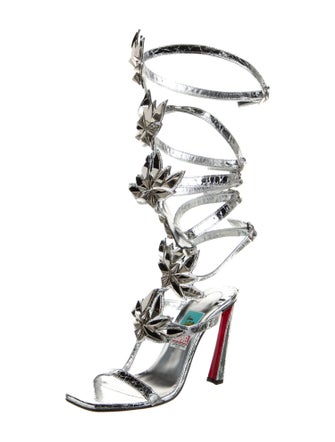 Christian Louboutin x MARVEL Patent Leather Studded Accents Gladiator Sandals