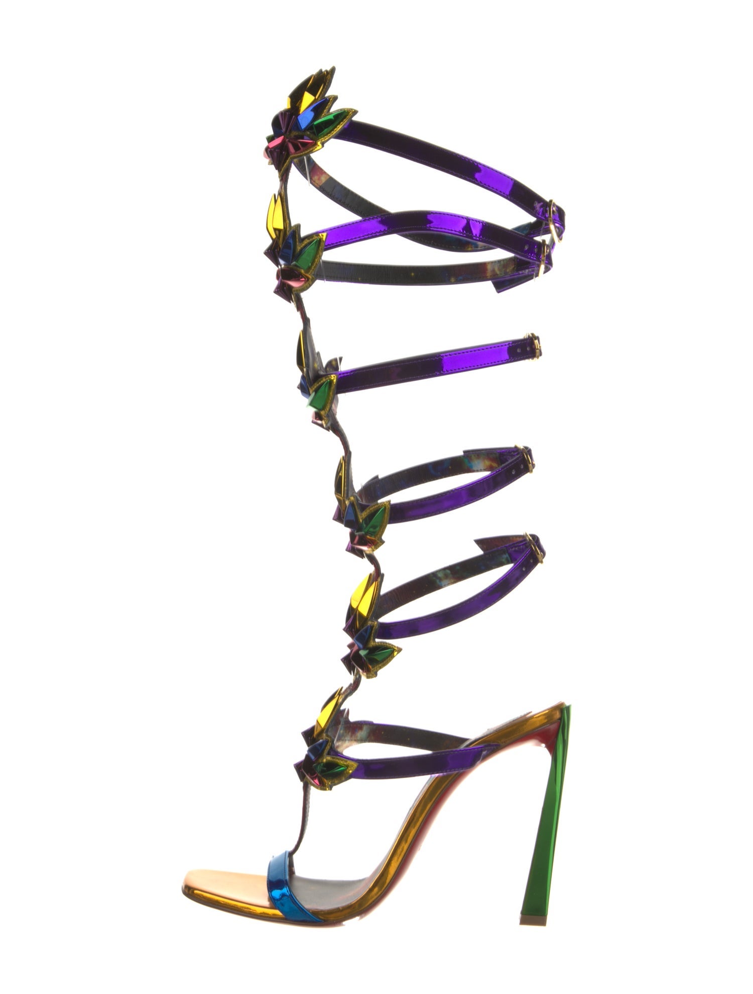 Christian Louboutin x MARVEL Patent Leather Gladiator Sandals