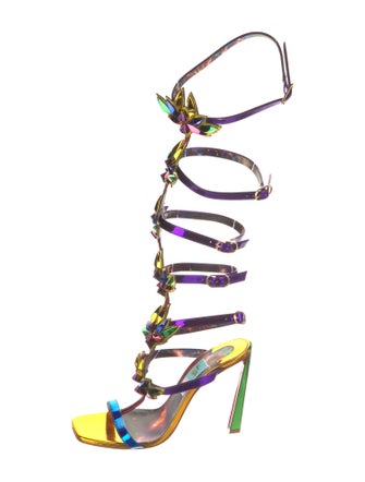 Christian Louboutin x MARVEL Patent Leather Gladiator Sandals