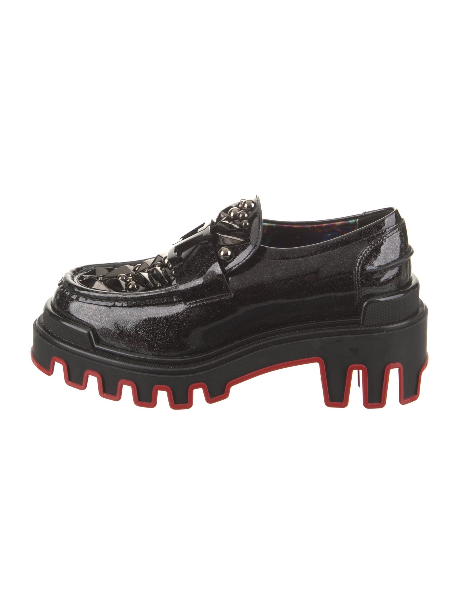 Christian Louboutin x MARVEL Patent Leather Studded Accents Oxfords