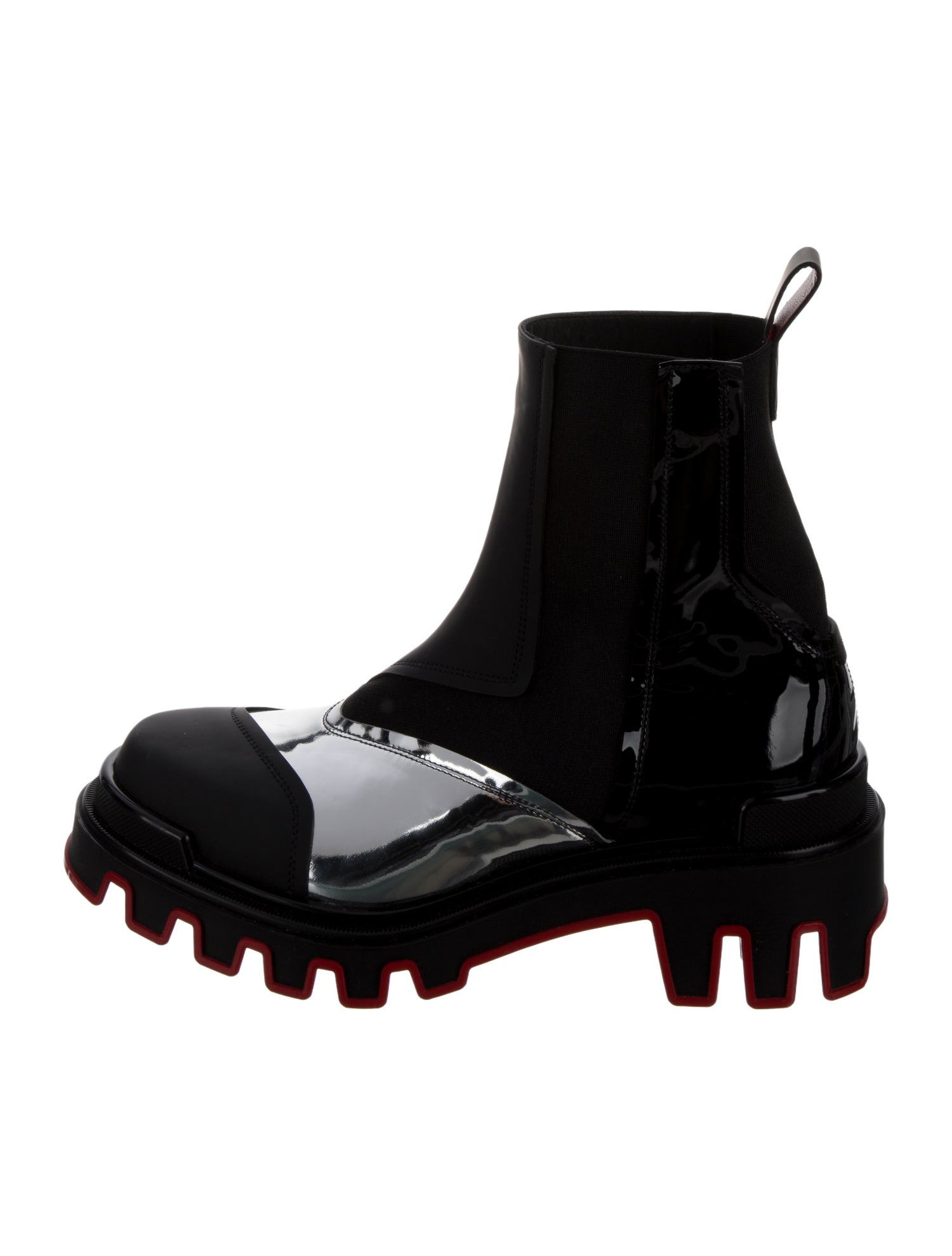 Christian Louboutin x MARVEL Patent Leather Chelsea Boots