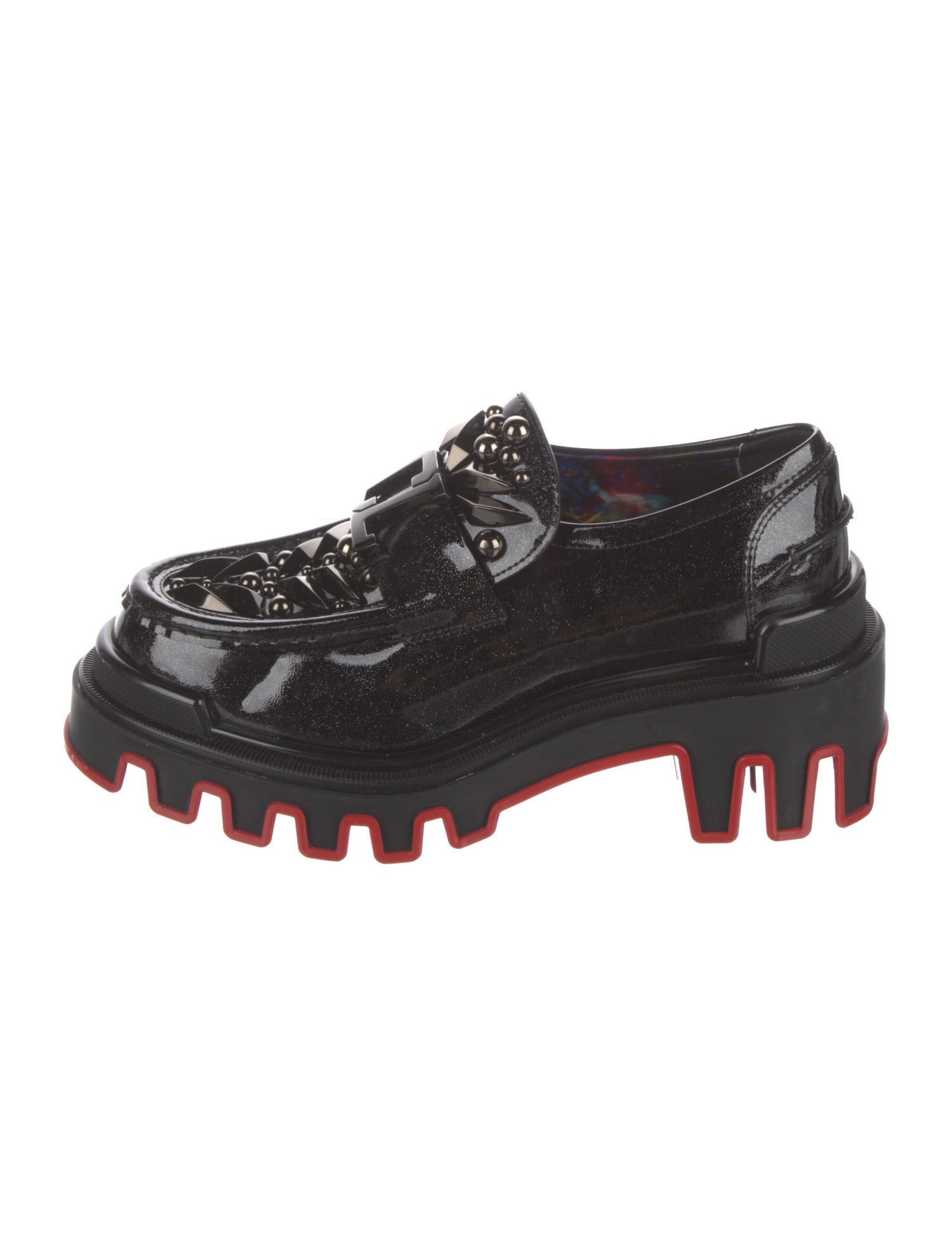 Christian Louboutin x MARVEL Patent Leather Studded Accents Oxfords