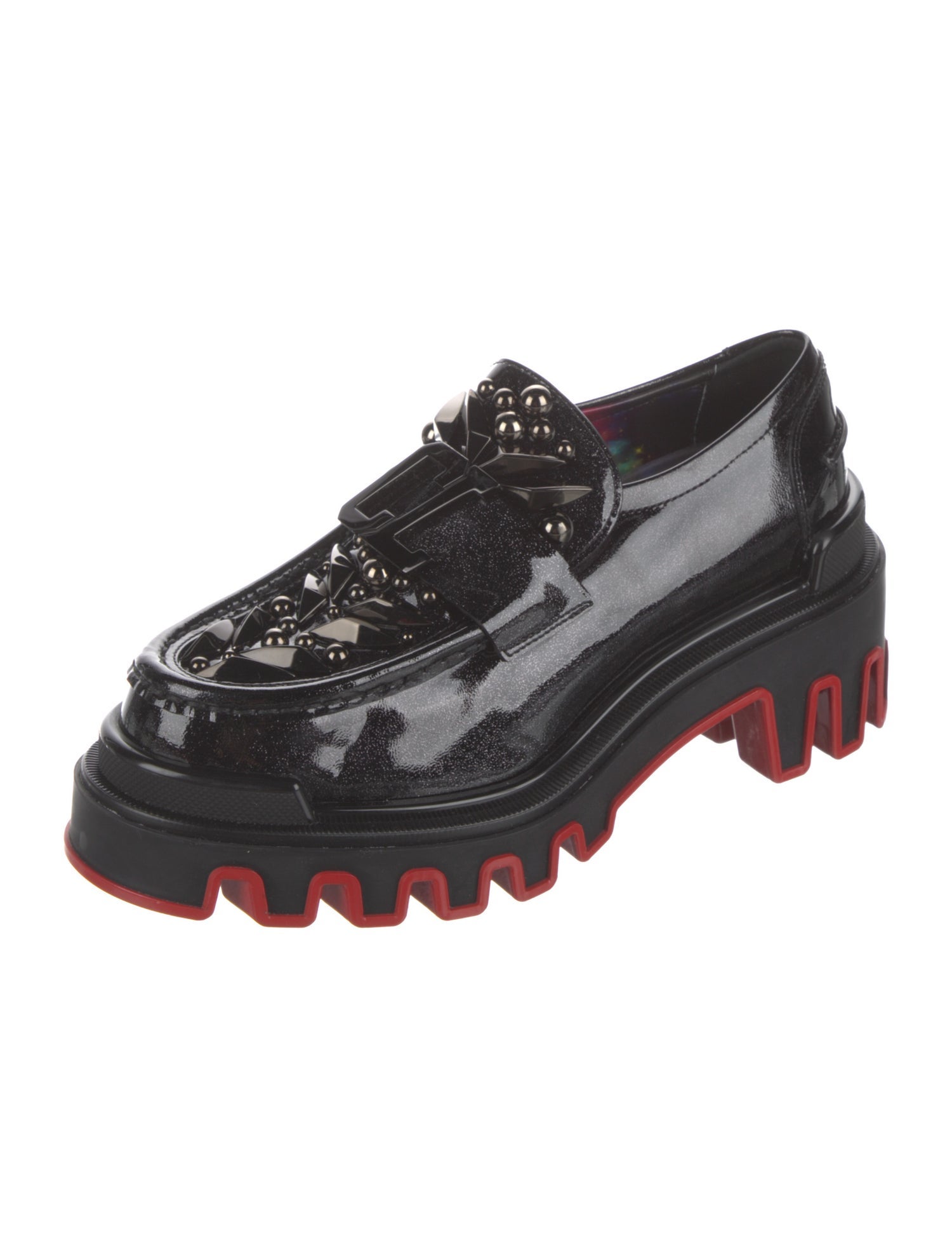 Christian Louboutin x MARVEL Patent Leather Studded Accents Oxfords