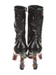 Christian Louboutin x MARVEL Patent Leather Crystal Embellishments Sock Boots