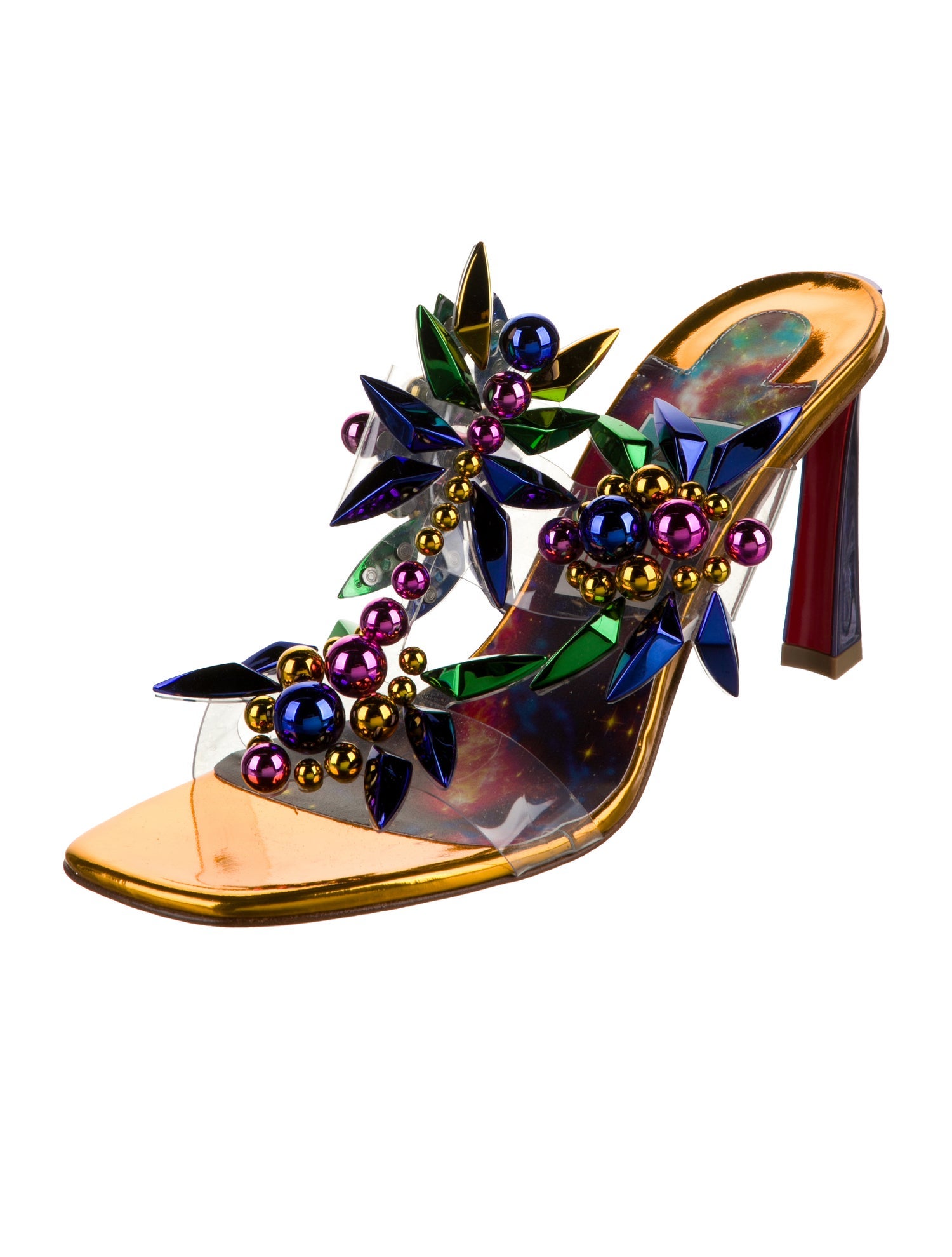 Christian Louboutin x MARVEL Patent Leather Slides