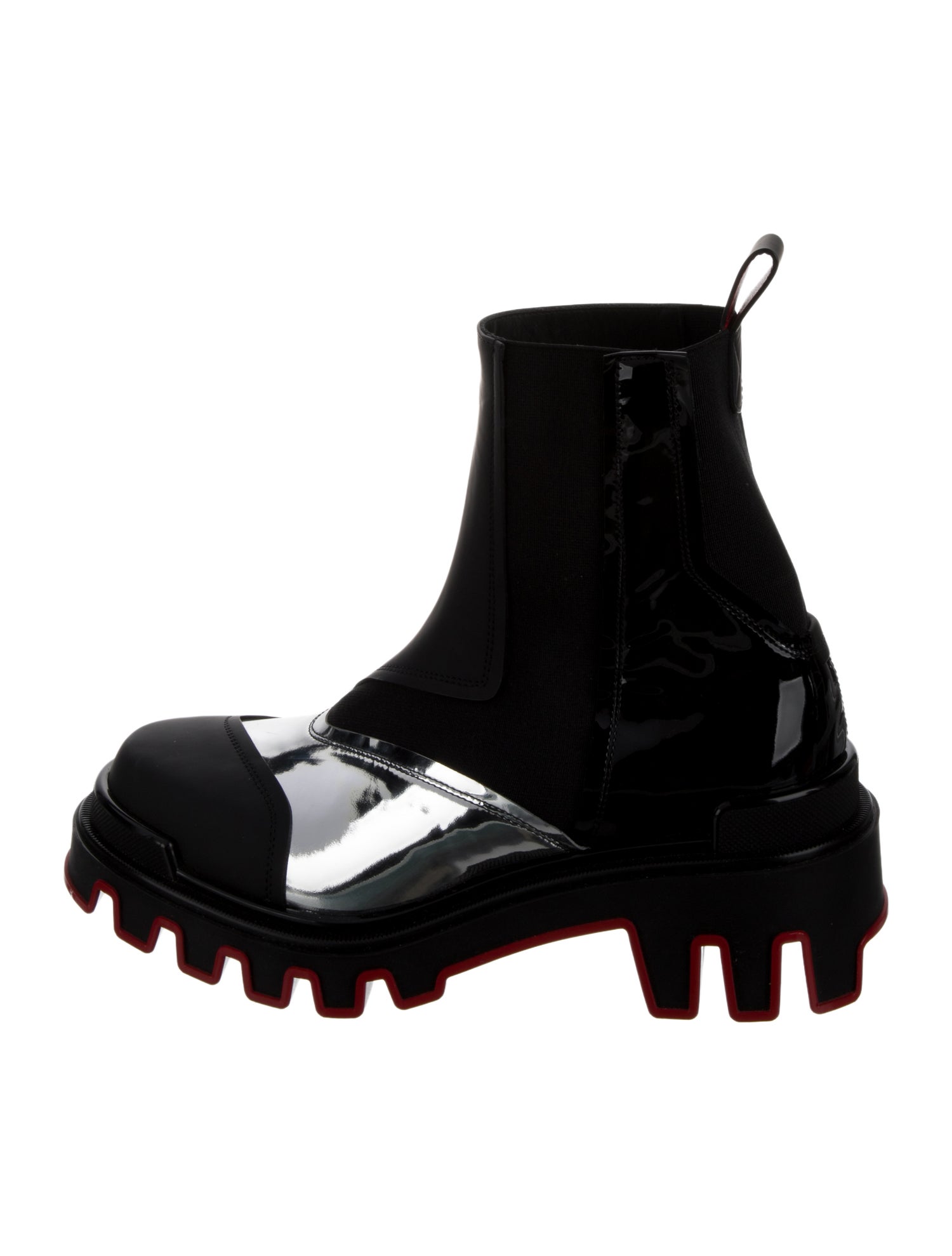 Christian Louboutin x MARVEL Patent Leather Chelsea Boots