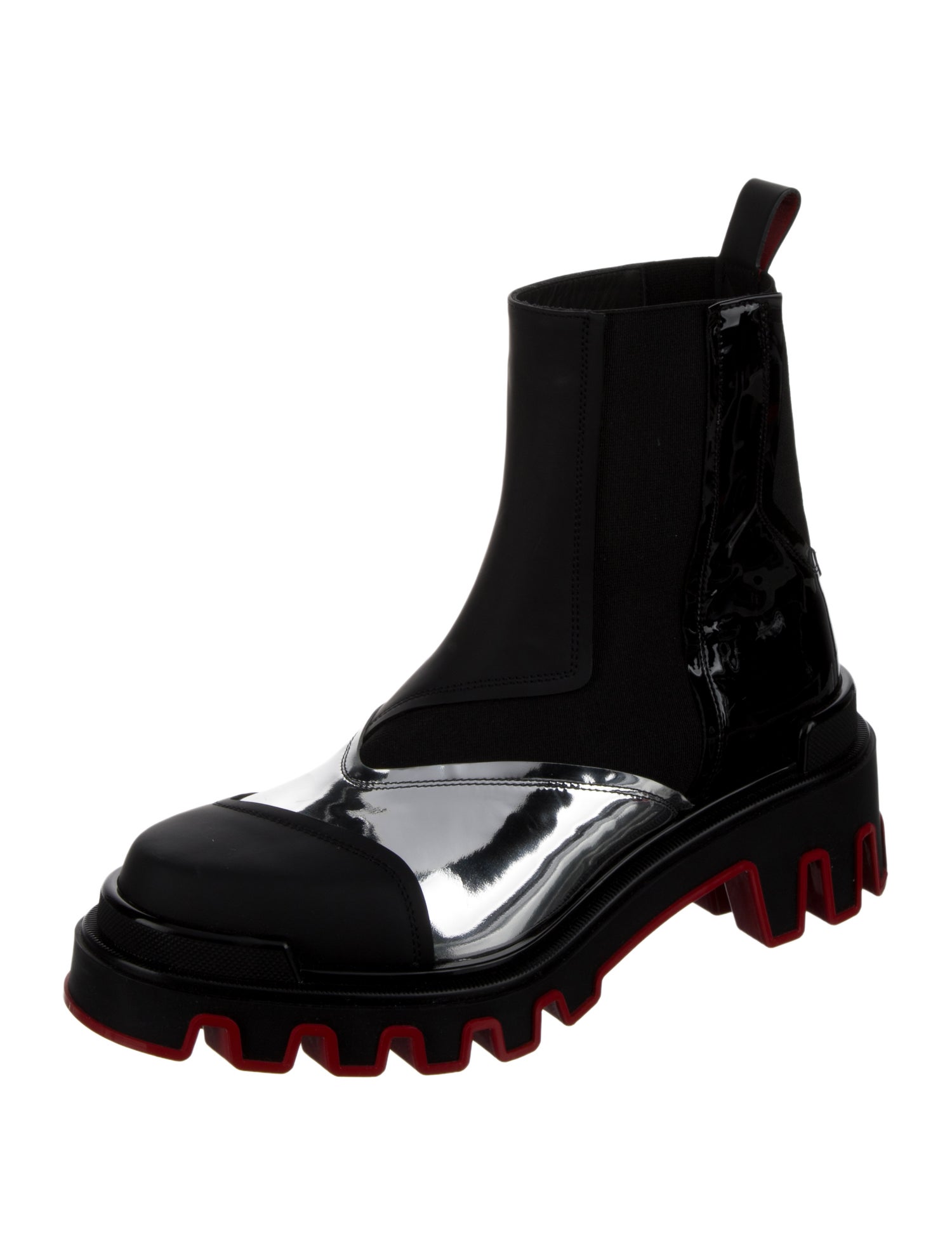 Christian Louboutin x MARVEL Patent Leather Chelsea Boots