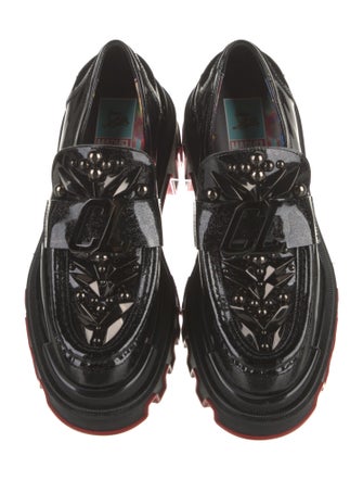Christian Louboutin x MARVEL Patent Leather Studded Accents Loafers