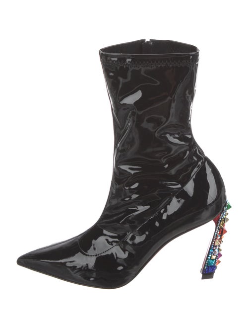 Christian Louboutin x MARVEL Patent Leather Crystal Embellishments Sock Boots