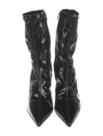 Christian Louboutin x MARVEL Patent Leather Crystal Embellishments Sock Boots