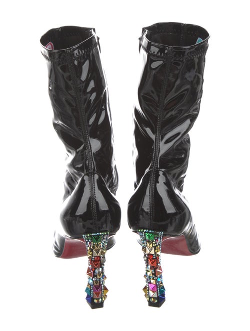 Christian Louboutin x MARVEL Patent Leather Crystal Embellishments Sock Boots