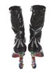 Christian Louboutin x MARVEL Patent Leather Crystal Embellishments Sock Boots