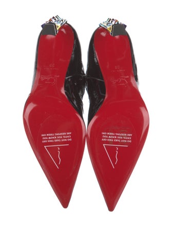 Christian Louboutin x MARVEL Patent Leather Crystal Embellishments Sock Boots