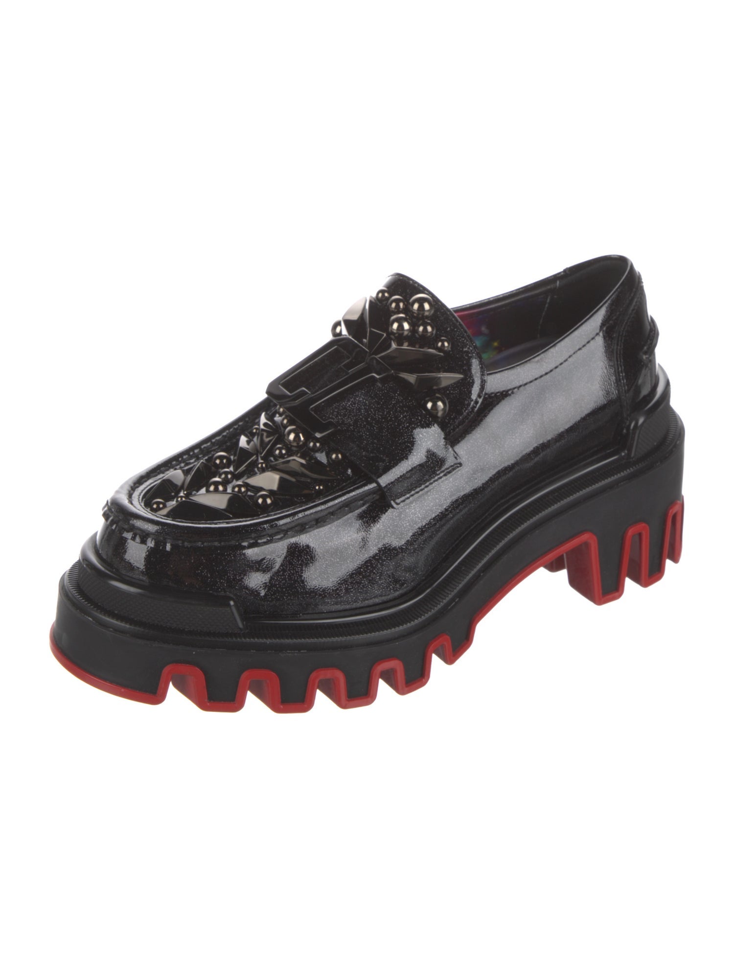 Christian Louboutin x MARVEL Patent Leather Studded Accents Oxfords