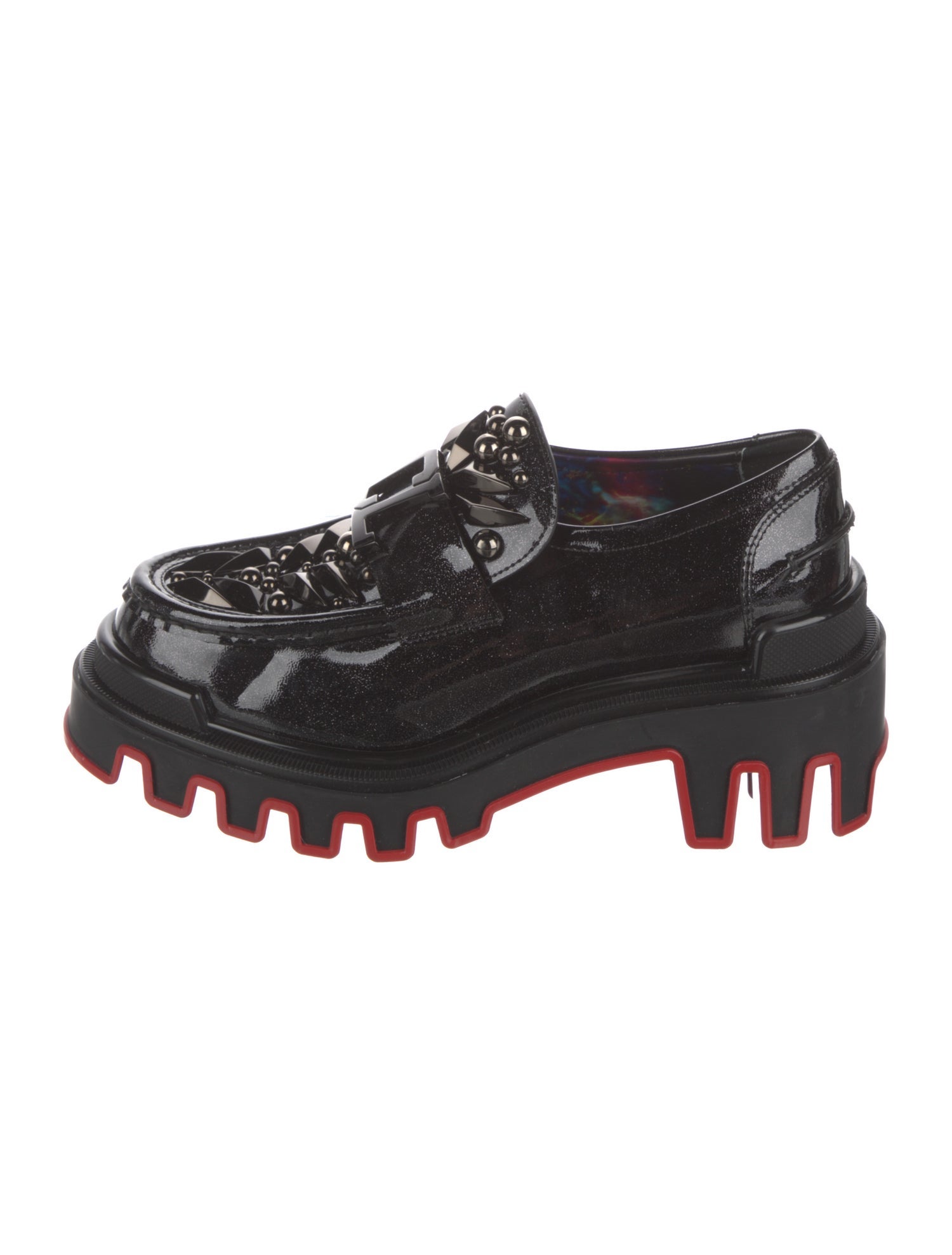 Christian Louboutin x MARVEL Patent Leather Studded Accents Oxfords