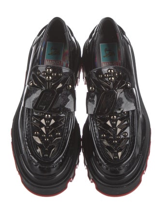 Christian Louboutin x MARVEL Patent Leather Studded Accents Oxfords