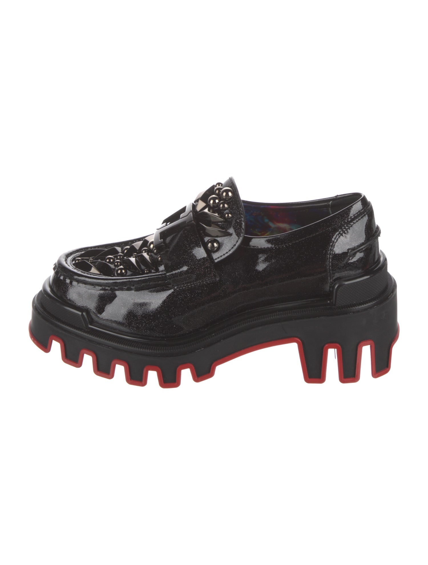 Christian Louboutin x MARVEL Patent Leather Studded Accents Oxfords