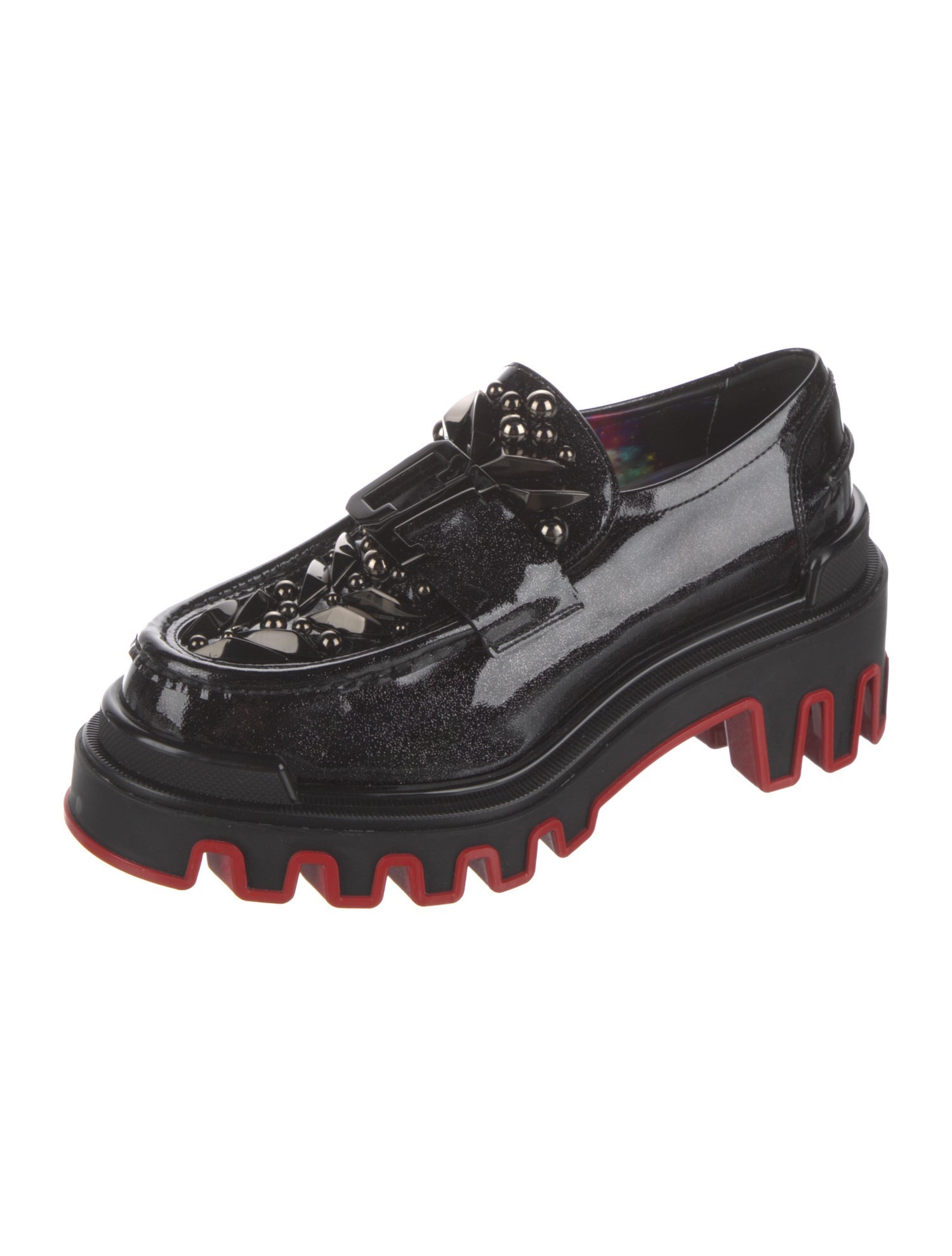 Christian Louboutin x MARVEL Patent Leather Studded Accents Oxfords