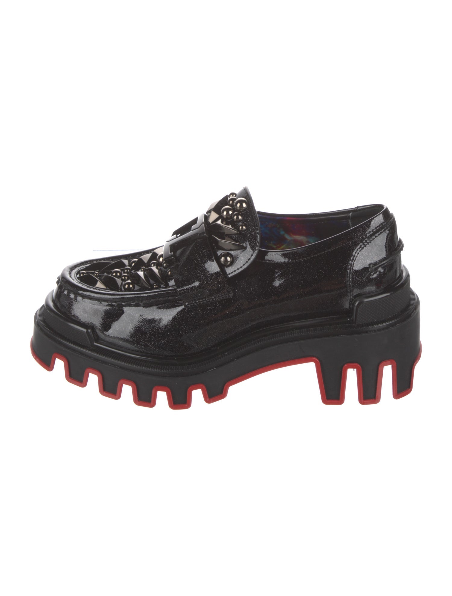 Christian Louboutin x MARVEL Patent Leather Studded Accents Oxfords