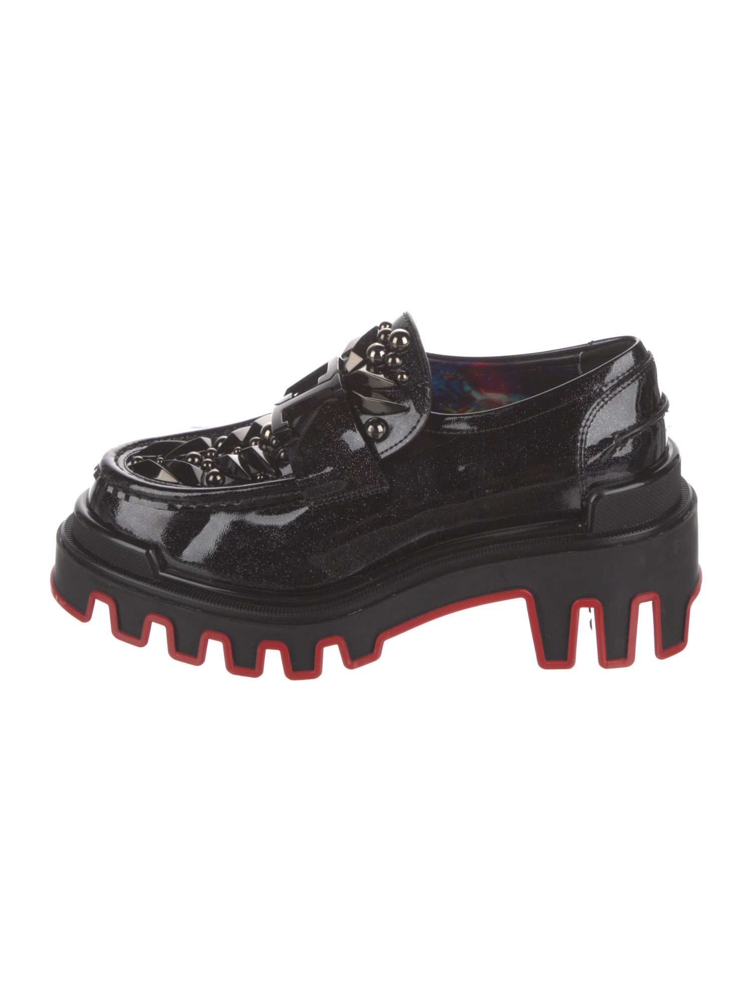 Christian Louboutin x MARVEL Patent Leather Studded Accents Oxfords