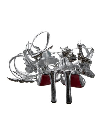 Christian Louboutin x MARVEL Patent Leather Studded Accents Gladiator Sandals