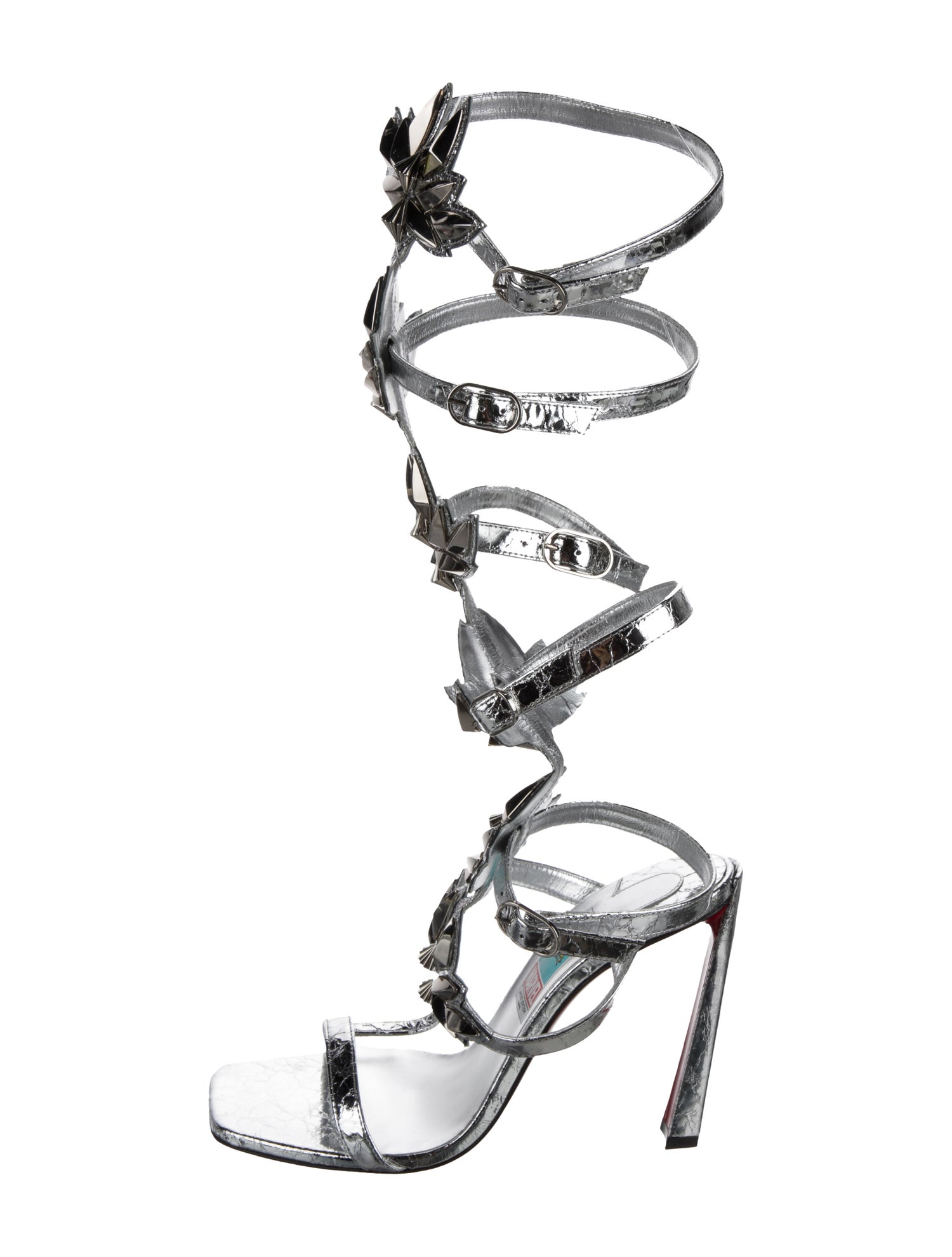 Christian Louboutin x MARVEL Patent Leather Studded Accents Gladiator Sandals