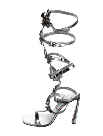 Christian Louboutin x MARVEL Patent Leather Studded Accents Gladiator Sandals