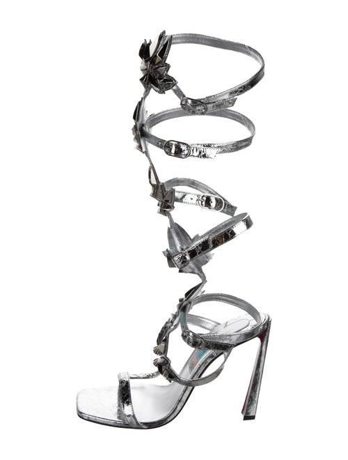 Christian Louboutin x MARVEL Patent Leather Studded Accents Gladiator Sandals