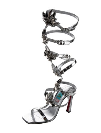 Christian Louboutin x MARVEL Patent Leather Studded Accents Gladiator Sandals