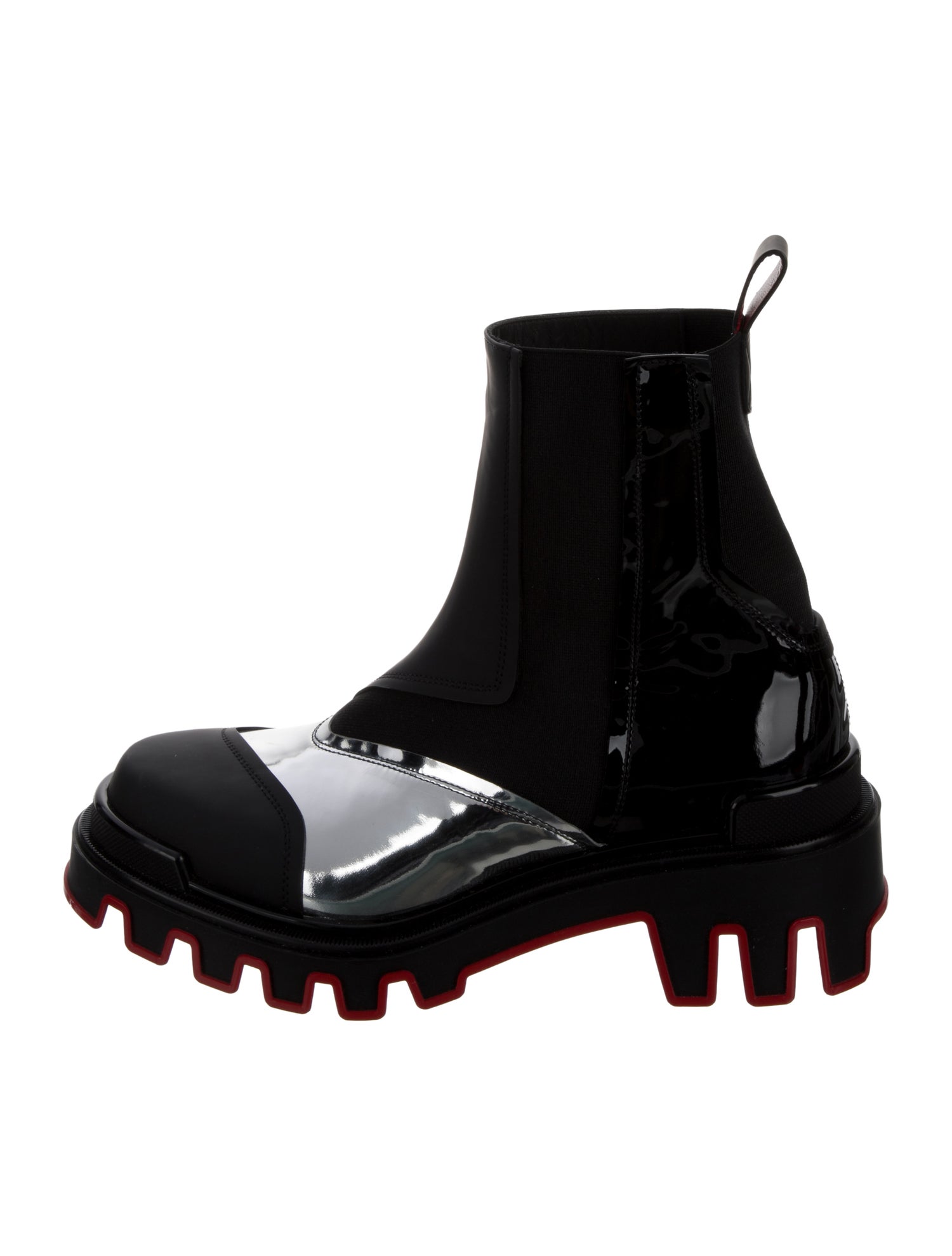 Christian Louboutin x MARVEL Patent Leather Chelsea Boots